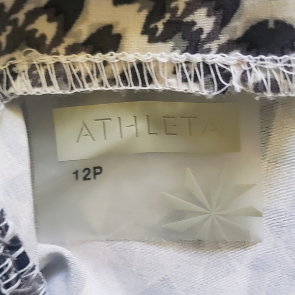 Athleta Black White  Halter Mini Dress 12P - Picture 6 of 8